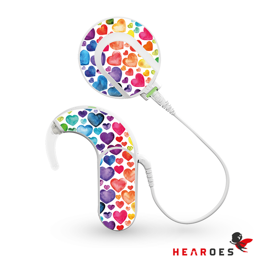 MED-EL SKINS - Rainbow Hearts